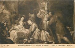 CPA Rubens Peter Paul l'Adoration des Bergers Marseille Musee de Longchamp 