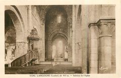CPA Langogne Lozere Interieur de l'Eglise 