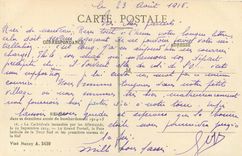 CPA Reims dans sa deuxieme annee de bombardement La cathedrale incendiee par les Allemands Le Grand 