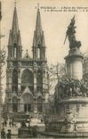 CPA Marseille l'Eglise des Reformes et le monument des Mobiles 