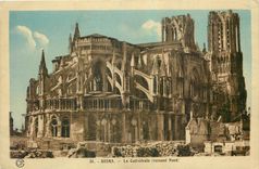 CPA Reims La Cathedrale versant Nord 