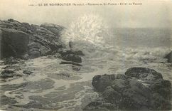 CPA Ile de Noirmoutier Vendee Rochers de St Pierre Effet de vagues 
