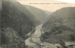CPA Frontiere Franco Suisse Le Doubs a Blaufond 