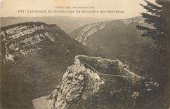 CPA Les Gorges du Doubs vues du Belvedere des Recrettes 