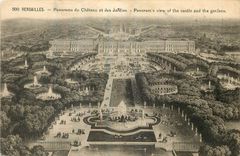 CPA Versailles Panorama du Chateau et des Jardins 