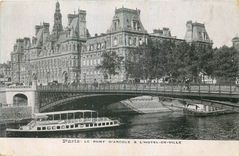 CPA Paris Le Pont d'Arcole et l'Hotel de Ville 