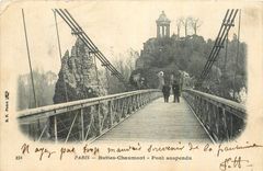 CPA Paris Buttes Chaumont Pont Suspendu 