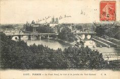CPA Paris Le Pont Neuf la Cite et le jardin du Vert Galant 