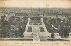 CPA Paris Vue sur le Palais du Trocadero prise de la Tour Eiffel 