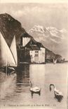 CPA Chateau de Chillon et la Dent du Midi 