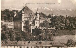 CPA Lausanne Le Chateau et l'Esplanade 