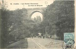 CPA Paris Les Buttes Chaumont Le Pont de Briques 