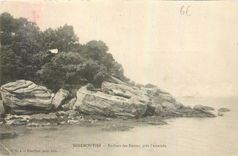 CPA Noitmoutier Rochers des Dames pres l'estacade 