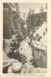 CPA Les Gorges de la Diosaz Pont Achille Cazin et l'abri de la Csacde des Danses 