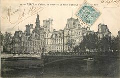 CPA Paris l'Hotel de Ville et le Pont d'Arcole 