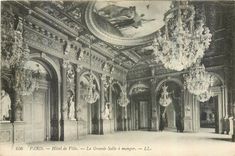 CPA Paris Hotel de Ville La Grande Salle a manger 