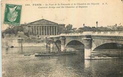 CPA Paris Le Pont de la Concorde et la Chambre des Deputes Bateau
