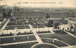 CPA Paris Le Louvre et les Jardins du Carrousel 