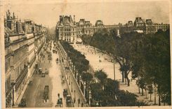 CPA Paris en flanant Perspective sur la Rue de Rivoli les Tuileries et le Louvre 