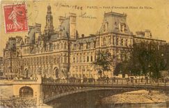 CPA Paris Pont d'Arcole et Hotel de Ville 