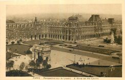 CPA Paris Perspective sur le Louvre 
