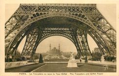 CPA Paris Le Trocadero vu sous la Tour Eiffel 