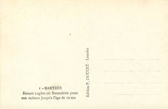 CPA Bartres Maison Lagues ou Bernadette passa son enfance Jusqu'à l'age de 12 ans