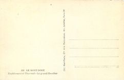 CPM Le Mont Dore Etablissement Thermal Le grand Escalier 