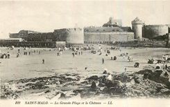 CPA Saint Malo La Grande Plage et le Chateau 