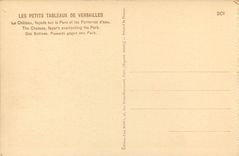 CPA Les Petits Tableaux de Versailles Le Chateau facade sur le Parc et les Parterres d'Eau 