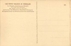 CPA Les Petits Tableaux de Versailles La Chapelle et la Cour des Ministres