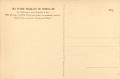 CPA Les Petits Tableaux de Versailles Le Chateau et les Parterres d'eau