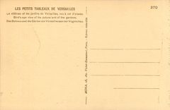 CPA Les Petits Tableaux de Versailles Le Chateau et les Jardins de Versailles vus a vol d'oiseau