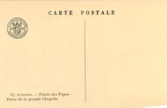 CPA Avignon Palais des Papes Porte de la Grande Chapelle 