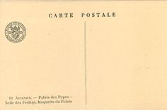 CPA Avignon Palais des Papes Salle des Festins Maquette du Palais 