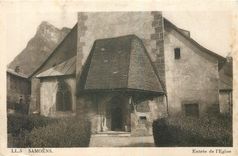 CPA Samoens Entree de l'Eglise 
