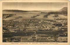 CPA Cote d'Azur Toulon Vue generale Bateaux