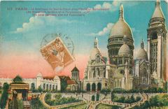 CPA Paris La basilique du Sacre Coeur avec l'Escalier Monumental 