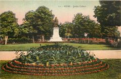 CPA Reims Jardin Colbert 