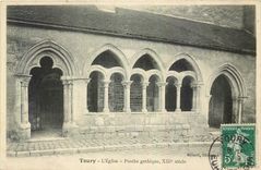CPA Tours l'Eglise Porche gothique 