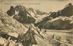 CPA Chamonix l'Aiguille Verte et le Glacier du Geant 
