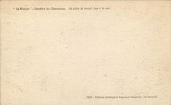 CPA La Bicoque Chambre de Clemenceau Sa Table de travail face a la mer 