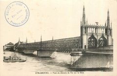 CPA Strasbourg Pont du Chemin de Fer sur la Rhin 
