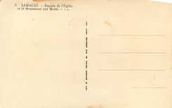 CPA Facade de l'Eglise et le Monument aux Morts 