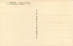 CPA Facade de l'Eglise et le Monument aux Morts 