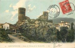 CPA Saint Etienne Ruines du Chateau de la Rochetaillee 