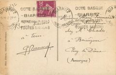 CPA Biarritz Cote Basque La Roche percee et le Rocher de la Vierge 