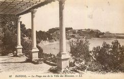 CPA Bandol La plage vue de la Villa des Mimosas 