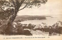CPA Ile de Porquerolles Panorama vu du Fort Sainte Agathe 
