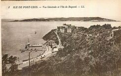 CPA Ile de Port Cros Vue generale et l'Ile Bagand 